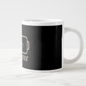バッテリー残量少なめ コーヒー飲まなきゃ – ジャンボコーヒーマグカップ (右)