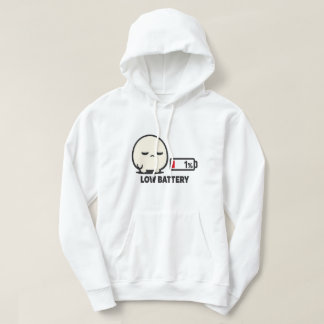 バッテリー残量1% - かわいい疲れたキャラクターのミニマリストA パーカ