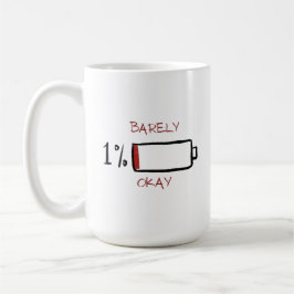 バッテリー残量1%微妙 コーヒーマグカップ