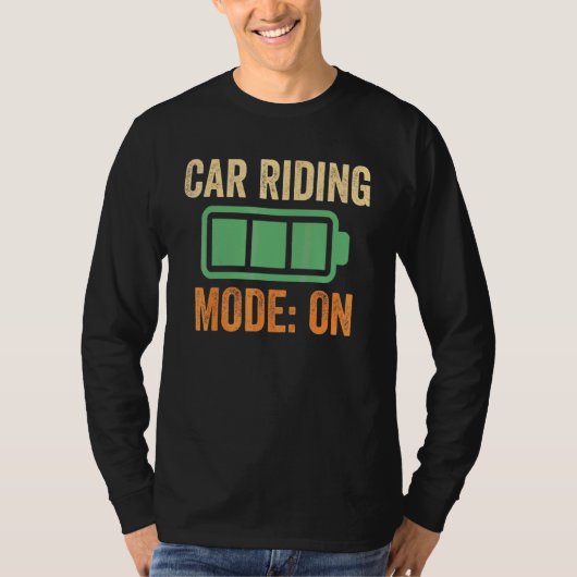 バッテリー装着のカーライディングモードデザイン Tシャツ (正面)