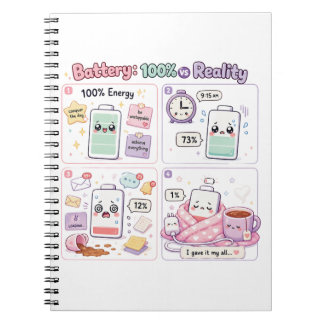 バッテリー100%と現実の違いが面白い!かわいい低バッテリー ノートブック