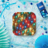 バッテリ不要のクリスマスライト  ペーパープレート (パーティー)