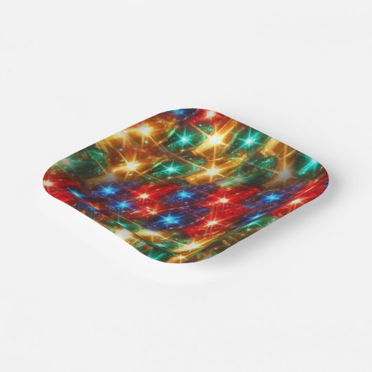 バッテリ不要のクリスマスライト  ペーパープレート (傾斜あり)