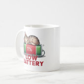 バッテリ低下の子猫 コーヒーマグカップ (正面左)