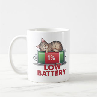 バッテリ低下の子猫 コーヒーマグカップ