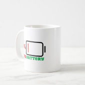 バッテリ低下5% コーヒーマグカップ (正面左)