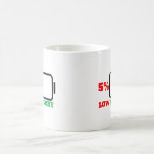 バッテリ低下5% コーヒーマグカップ (中央)