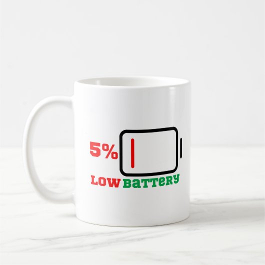 バッテリ低下5% コーヒーマグカップ (左)