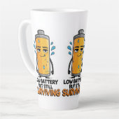 バッテリ低下 カフェラテマグ (左アングル)