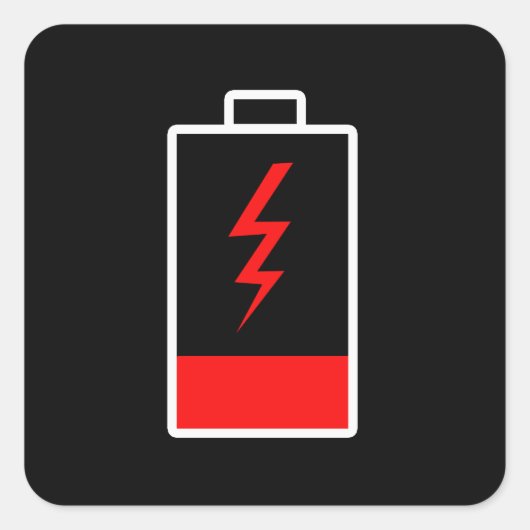 バッテリ低下 スクエアシール (正面)