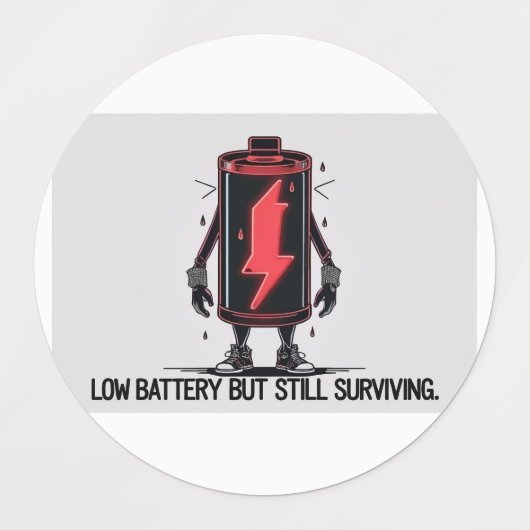 バッテリ低下 ラベル (デザイン2)