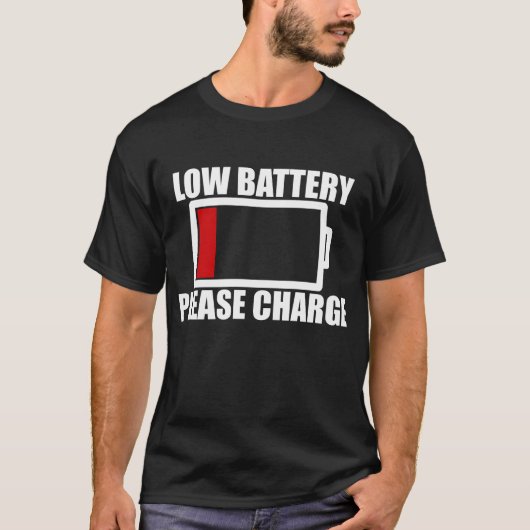 バッテリ低下(_P) Tシャツ (正面)