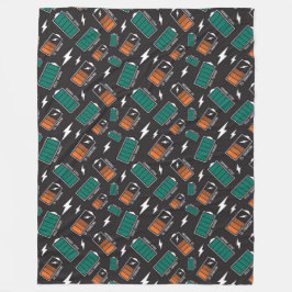 バッテリ充電 フリースブランケット