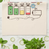 バッテリ寿命 – 関連先生教育者 キッチンタオル (折り畳み)