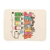 バッテリ寿命 – 関連先生教育者 マグネット (横)