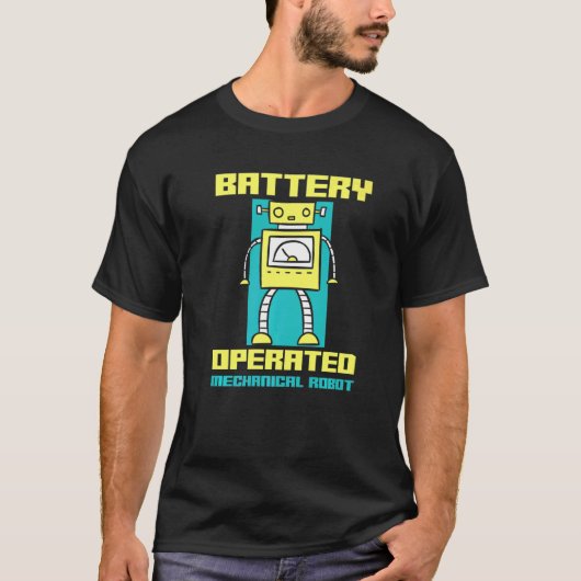 バッテリ式機械ロボットロボット Tシャツ (正面)