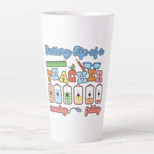 バッテリ持続時間先生 – レビュー中1週間 カフェラテマグ (正面)