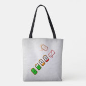 バッテリ持続時間 – レトロカラーミックス版 トートバッグ (裏面)