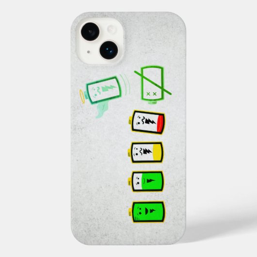 バッテリ持続時間 – レトログリーンエディションiPhone iPhoneケース (裏面)