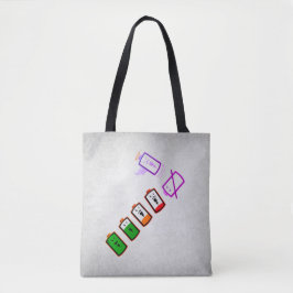 バッテリ持続時間 – レトログロービーカラーミックス版 トートバッグ