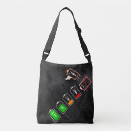 バッテリ持続時間 – レトロWhite Mix 2エディション クロスボディバッグ