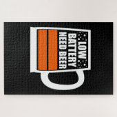 バッテリ残量が少ないビール ジグソーパズル (横)