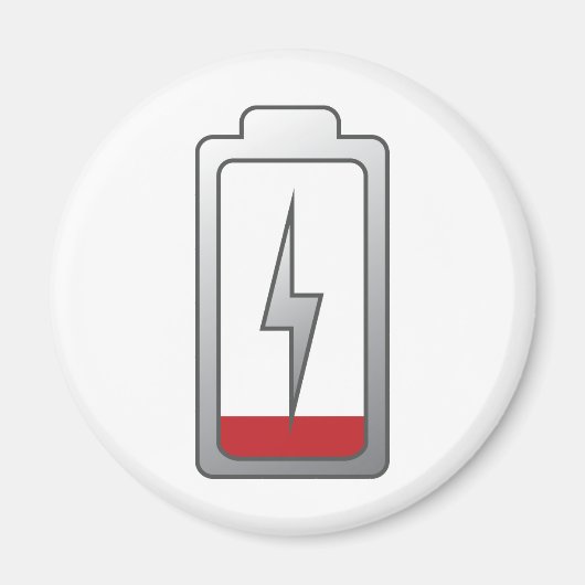 バッテリ残量が少ない! マグネット (正面)