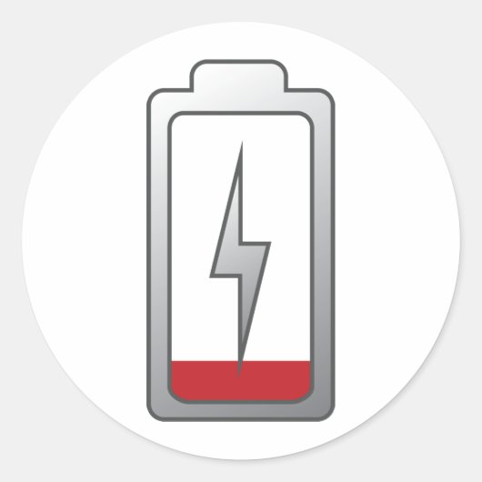 バッテリ残量が少ない！ ラウンドシール (正面)