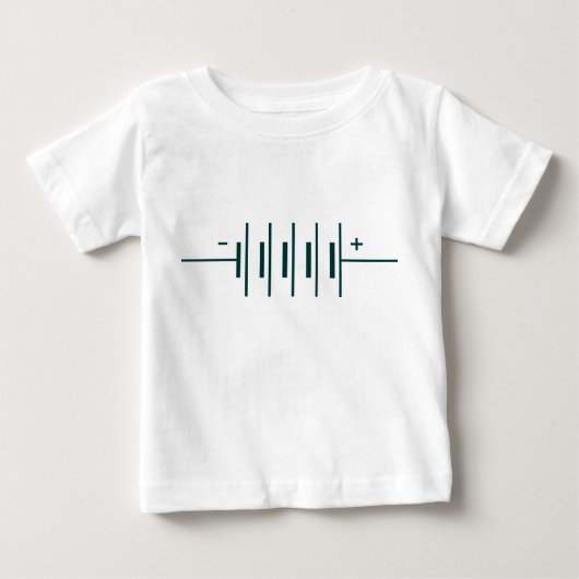 バッテリ記号 ベビーTシャツ (正面)