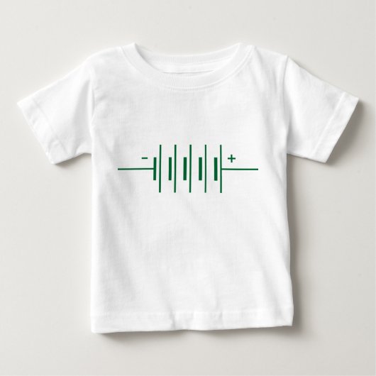 バッテリ記号 ベビーTシャツ (正面)