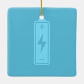 バッテリ電源アイコンカスタムCOLOR Technology Art セラミックオーナメント (裏面)
