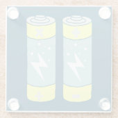 バッテリ ガラスコースター (裏面)