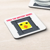 バッテリHens Corkコースターを解放する コースター (左側)