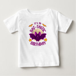 バットでおめでとうハロウィンTシャツ ベビーTシャツ