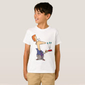 バットでボールをバウンドさせる男性 Tシャツ (正面フル)