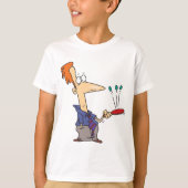 バットでボールをバウンドさせる男性 Tシャツ (正面)