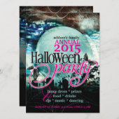 バットウィングムーンフェアリー・テールハロウィンパーティー 招待状 (正面/裏面)