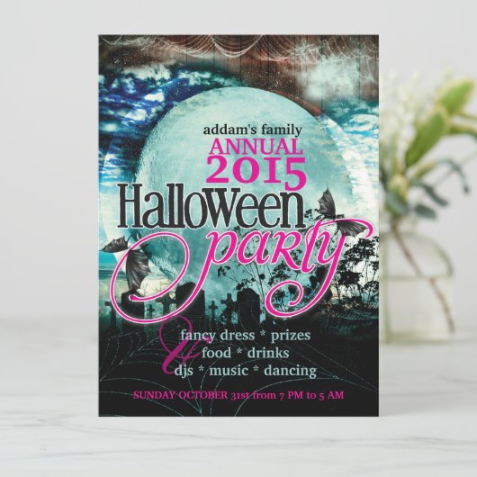 バットウィングムーンフェアリー・テールハロウィンパーティー 招待状 (スタンド正面)