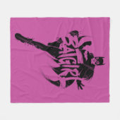 バットガールインクブラシ名 フリースブランケット (正面(横))