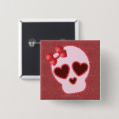 バットガールスカルウィズボウ 缶バッジ (正面&裏面)