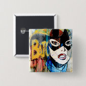 バットガールヘッド 缶バッジ (正面&裏面)