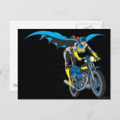 バットサイクルのバットガール ポストカード (正面/裏面)