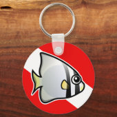 バットフィッシュのダイビング国旗 キーホルダー (正面)