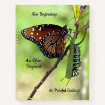 バットフル/キャタピラー引用文スパイラルノートブック