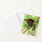 バットフル/キャタピラー引用文感動的スパイラル ノートブック (内部)