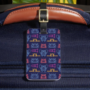 バットホイール™ネオン輪郭パターン ラゲッジタグ