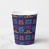 バットホイール™ネオン輪郭パターン 紙コップ (裏面)