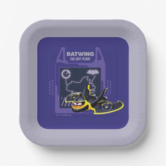 バットホイール™バットウィング – ザこうもり飛行機 ペーパープレート (正面)