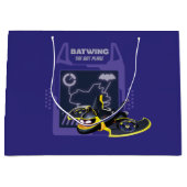 バットホイール™バットウィング – ザこうもり飛行機 ラージペーパーバッグ (正面)