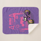 バットホイール™ビビ – バットガールサイクル シェルパブランケット (正面(横))